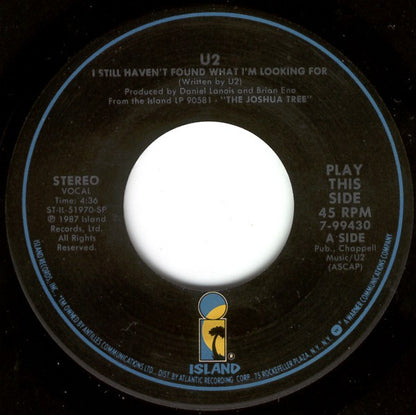 U2 : I Still Haven't Found What I'm Looking For (7", Single, Spe)