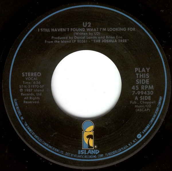 U2 : I Still Haven't Found What I'm Looking For (7", Single, Spe)
