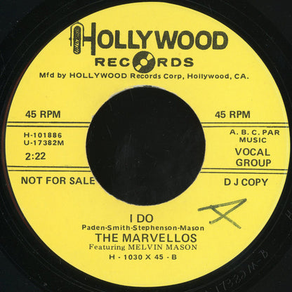 The Holidays (12) / The Marvelows : Miss You / I Do (7", Promo, Unofficial)