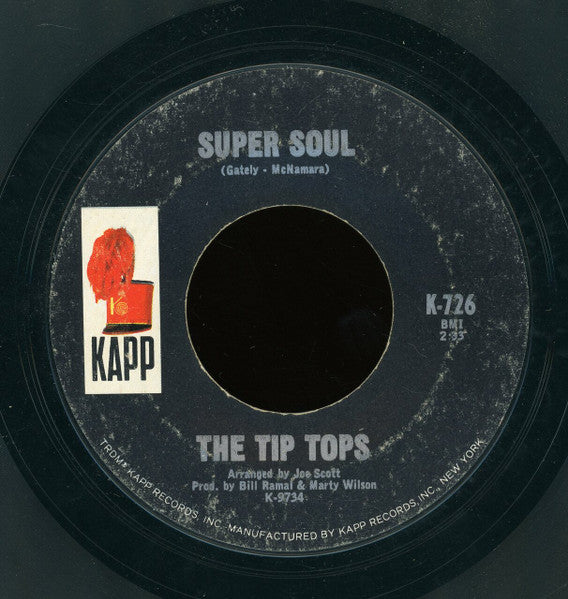 The Tip Tops (2) : Rama Lama / Super Soul (7", Single, Styrene)