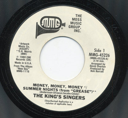 The King's Singers : Money, Money, Money / Summer Nights (From "Grease") / The Gambler (7", Styrene)