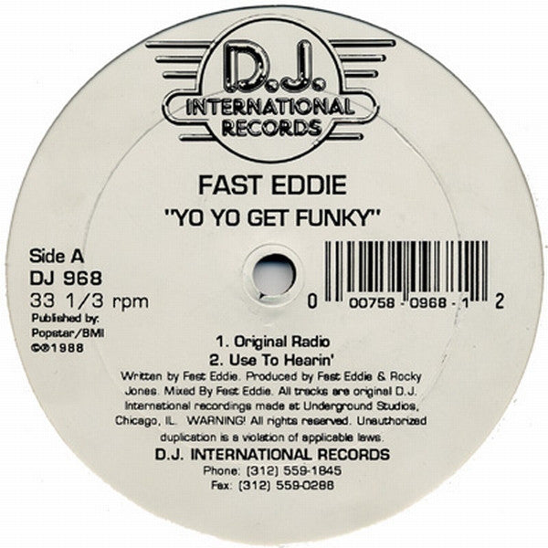 "Fast" Eddie Smith : Yo Yo Get Funky (12", RP)