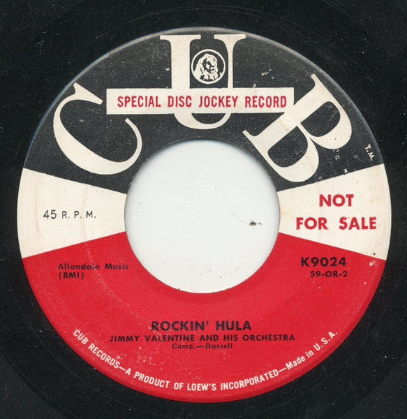 Jimmy Valentine And His Orchestra : Just Keep Walkin' Ambrose (7", Promo)