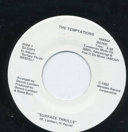 The Temptations : Surface Thrills (7", Promo)