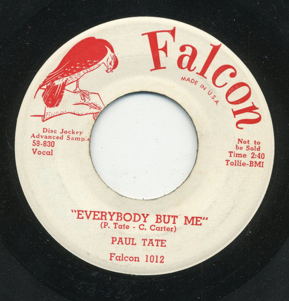 Paul Tate (4) : Dance On / Everybody But Me  (7", Single, Promo)