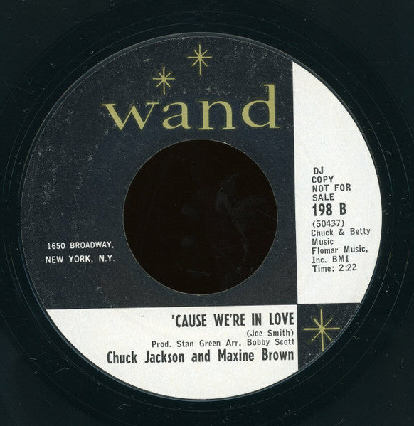 Chuck Jackson and Maxine Brown : I Need You So (7", Promo, Styrene)