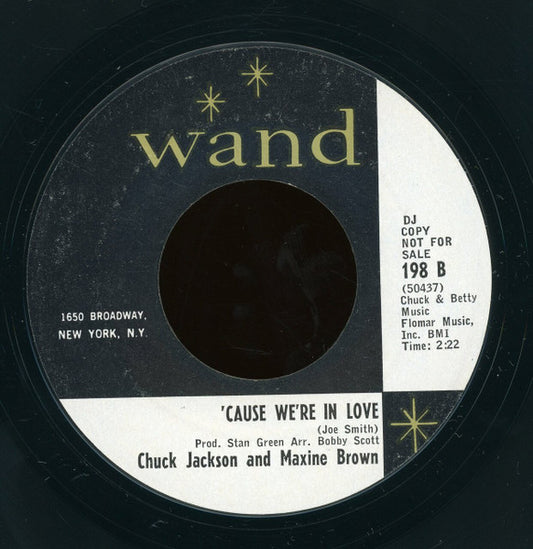 Chuck Jackson and Maxine Brown : I Need You So (7", Promo, Styrene)