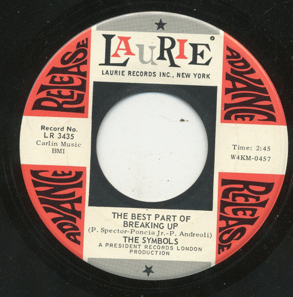 The Symbols : The Best Part Of Breaking Up / Again (7", Single, Promo)