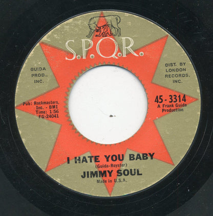 Jimmy Soul : I Hate You Baby / Change Partners (7", Single, Styrene)