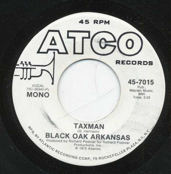 Black Oak Arkansas : Taxman (7", Mono, Promo, PL )