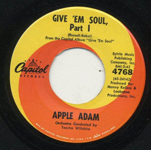Apple Adam : Give 'Em Soul (7", Single)