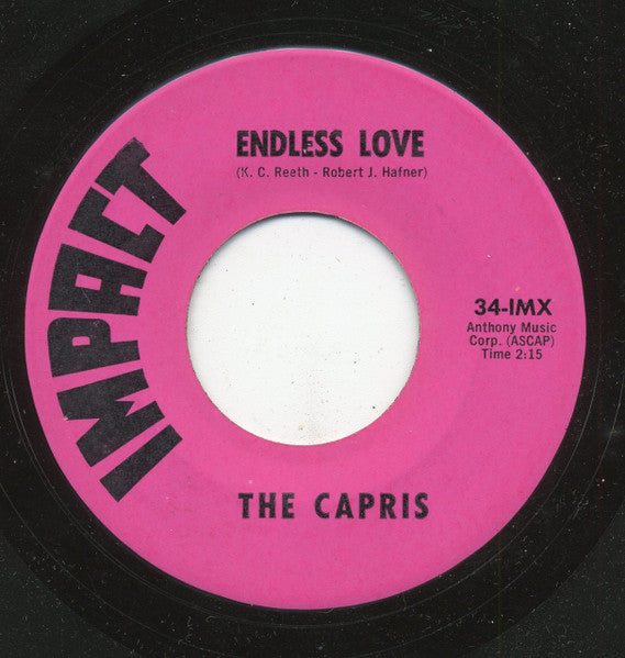 The Capris (5), Al Anthony Hoard : Endless Love / Angie (7")