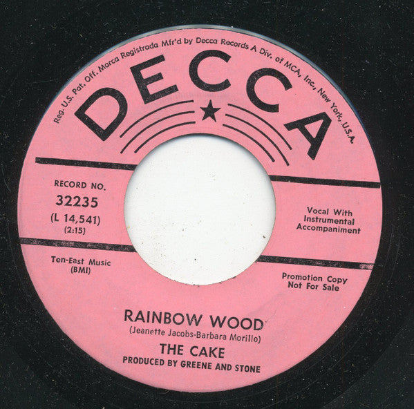 The Cake (2) : Rainbow Wood (7", Single, Promo)