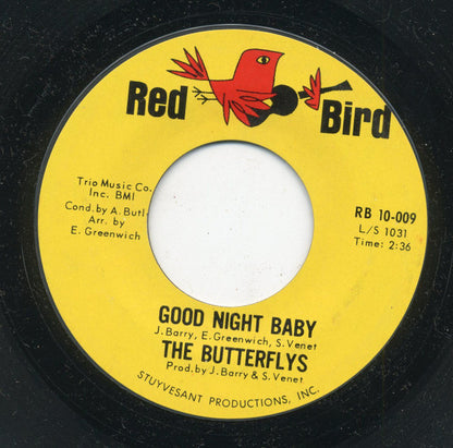 The Butterflys : Good Night Baby / The Swim (7", Single, Styrene)