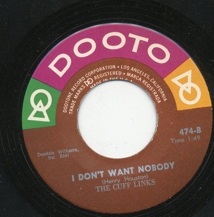 The Cuff Links (3) : Chancing My Love / I Don't Want Nobody (7", Single)