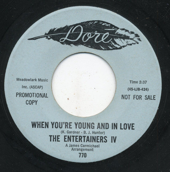 The Entertainers IV : Gettin' Back Into Circulation / When You're Young And In Love (7", Single, Promo)