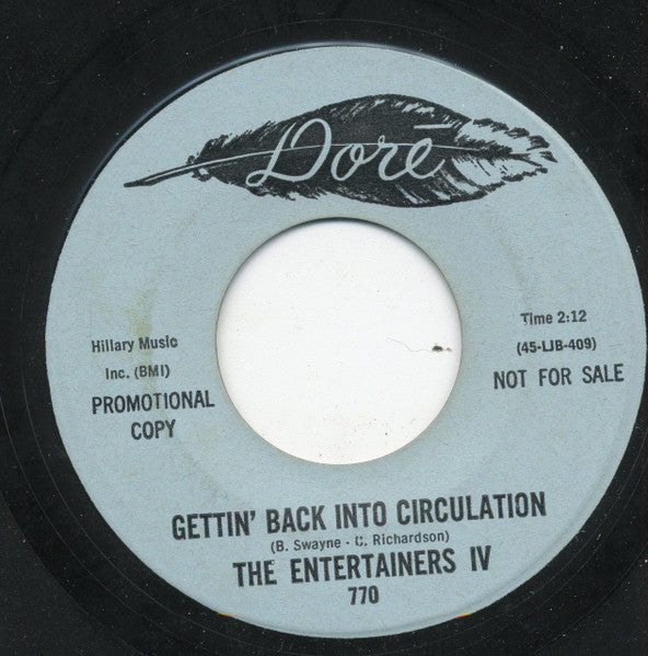 The Entertainers IV : Gettin' Back Into Circulation / When You're Young And In Love (7", Single, Promo)