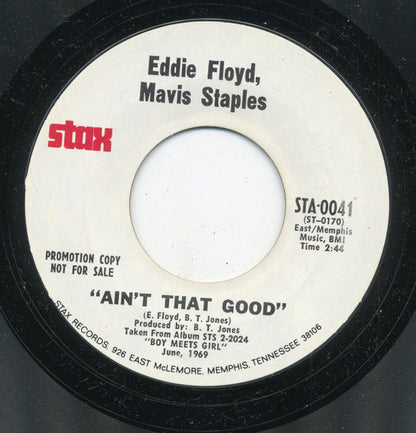 Eddie Floyd, Mavis Staples : Never, Never Let You Go (7", Single, Promo, Styrene)