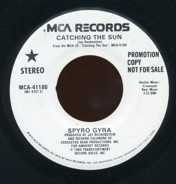 Spyro Gyra : Catching The Sun  (7", Promo, Glo)