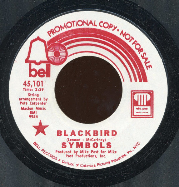 The Symbols : Blackbird (7", Promo, Styrene)