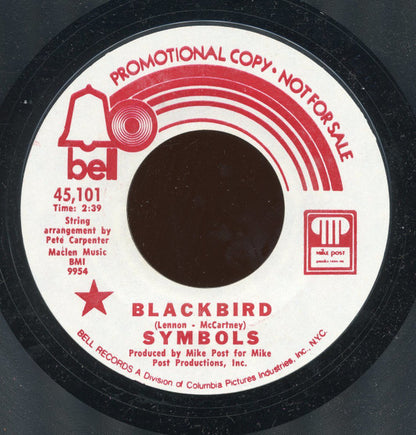 The Symbols : Blackbird (7", Promo, Styrene)