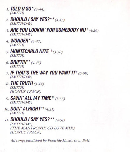 Nu Shooz : Told U So (CD, Album)