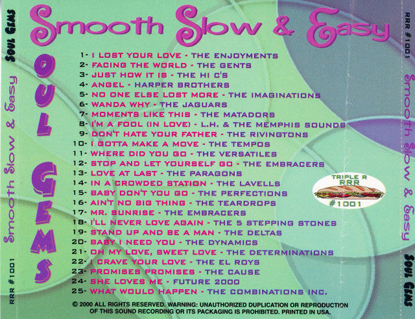 Various : Smooth Slow & Easy.....Soul Gems (CD, Comp)