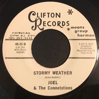 Joel Katz & Connotations (2) : Zoom / Stormy Weather (7")
