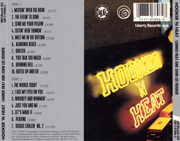 Canned Heat And John Lee Hooker : Hooker 'N Heat (2xCD, Album, RE)
