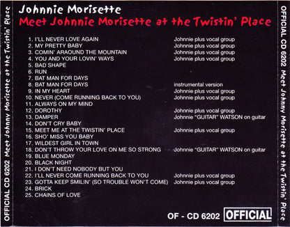 Johnnie Morisette : Meet Johnnie Morisette At The Twistin' Place (CD, Comp)
