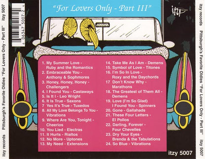 Various : Pittsburgh's Favorite Oldies "For Lovers Only - Part III" (CD, Comp)