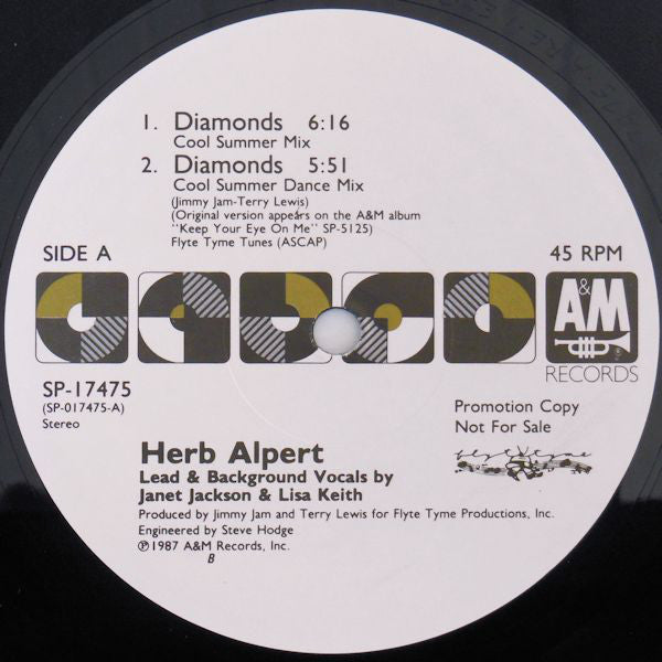 Herb Alpert : Diamonds (12", Promo)