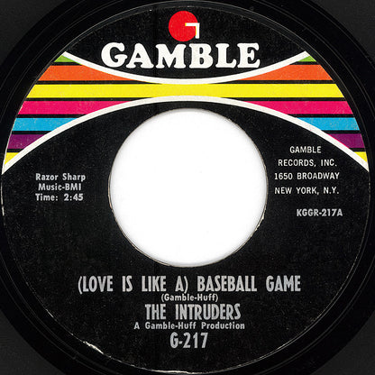 The Intruders : (Love Is Like A) Baseball Game (7", Single, Pit)