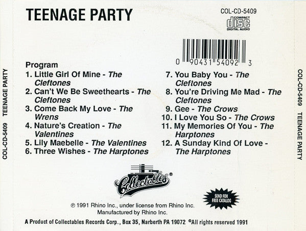 Various : Teenage Party (CD, Comp)