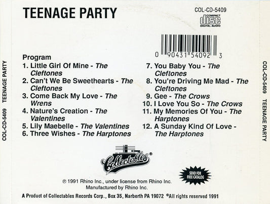 Various : Teenage Party (CD, Comp)