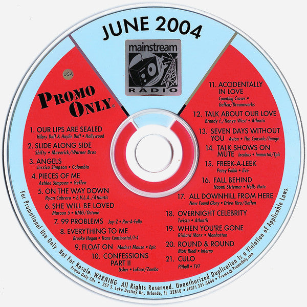 Various : Promo Only - Mainstream Radio - June 04 (CD, Comp, Promo)