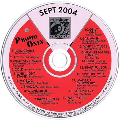 Various : Promo Only - Mainstream Radio September 04 (CD, Comp, Promo)