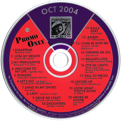 Various : Promo Only - Mainstream Radio October 04 (CD, Comp, Promo)