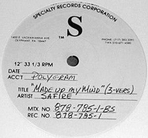 Safire : Made Up My Mind (12", TP)