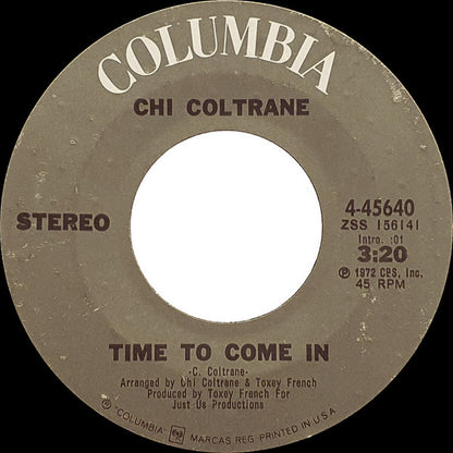 Chi Coltrane : Thunder And Lightning (7", Single, Styrene, Pit)