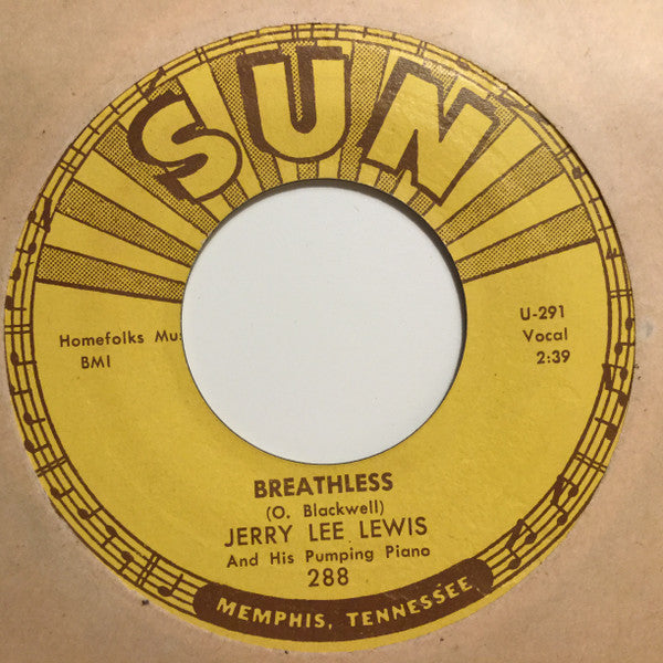 Jerry Lee Lewis : Breathless (7", Single)
