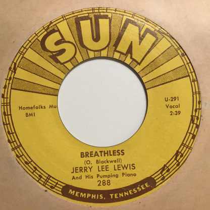 Jerry Lee Lewis : Breathless (7", Single)