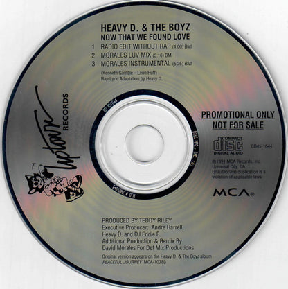 Heavy D. & The Boyz : Now That We Found Love (CD, Single, Promo)