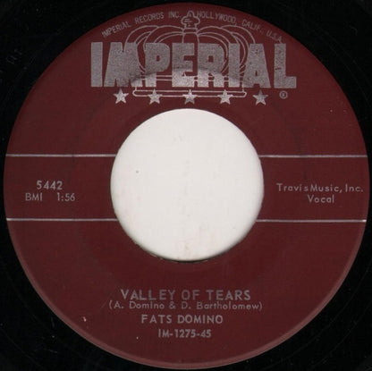 Fats Domino : Valley Of Tears / It's You I Love (7", Single, Ind)