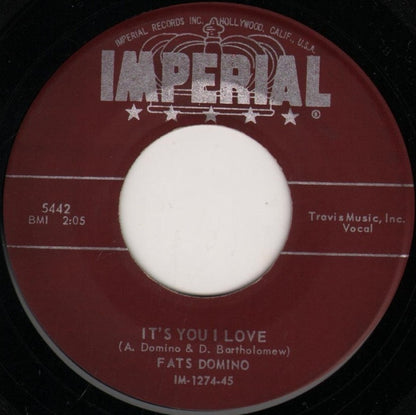 Fats Domino : Valley Of Tears / It's You I Love (7", Single, Ind)