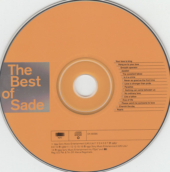 Sade : The Best Of Sade (CD, Comp, RP)
