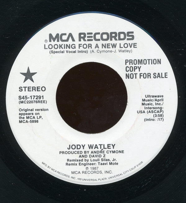 Jody Watley : Looking For A New Love (7", Promo)