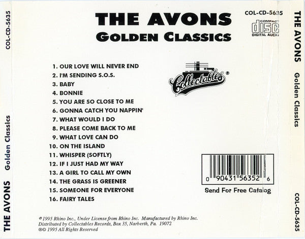The Avons (6) : Golden Classics (CD, Comp)