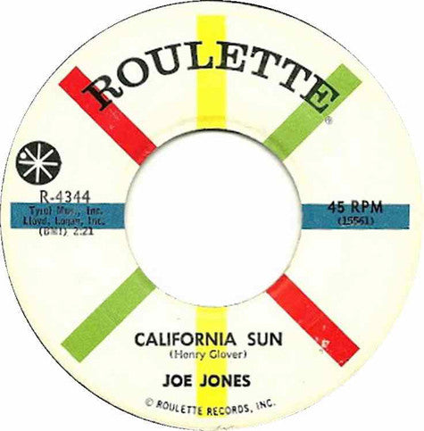 Joe Jones (2) : California Sun / Please Don't Talk About Me When I'm Gone (7", Single)