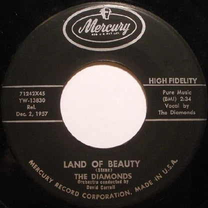 The Diamonds : The Stroll / Land Of Beauty (7", Single, Roc)
